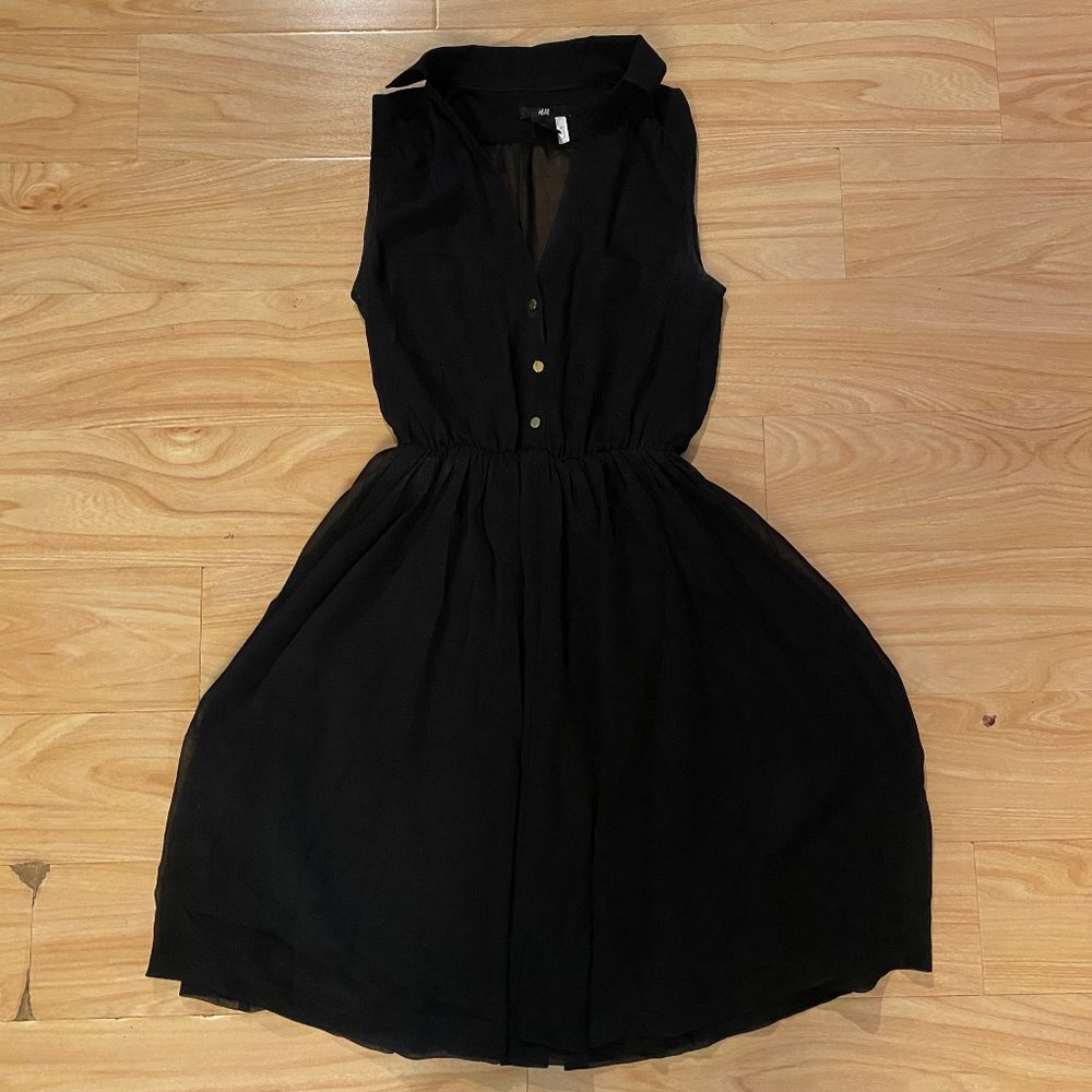 H&M Black Sleeveless Dress Size 2